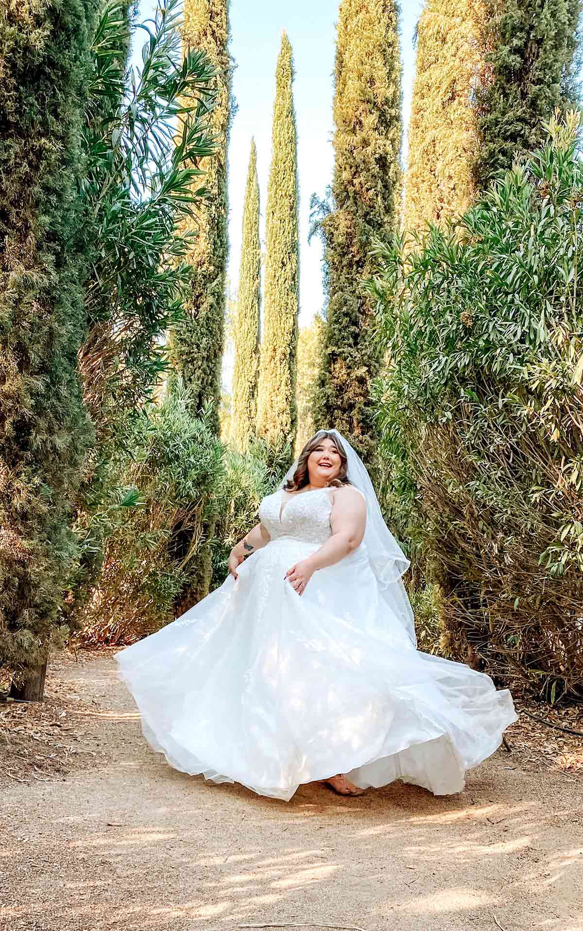7177+ Boho-Style Plus Size Wedding Dress with Sheer Details  by Stella York