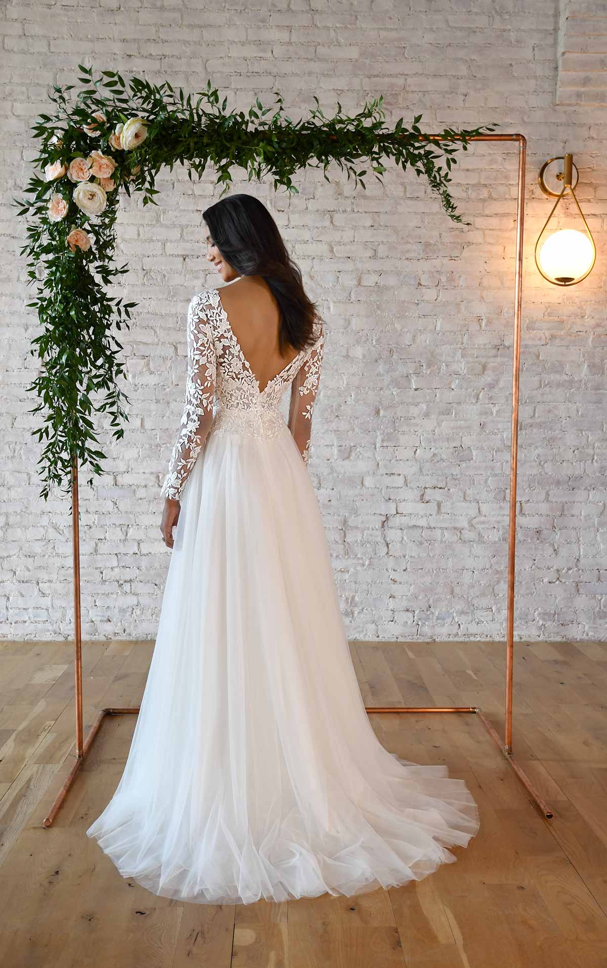 7317 Long-Sleeve Wedding Dress with Ballerina Skirt  by Stella York