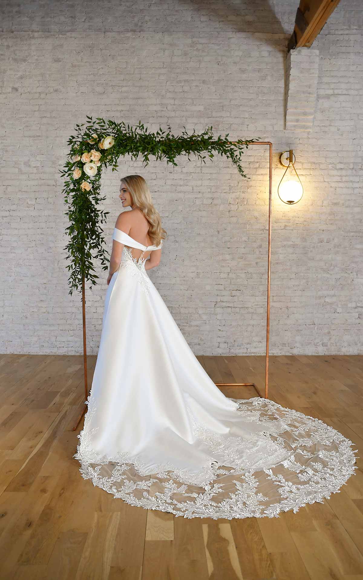 7363 Sweetheart Neckline Wedding Dress with Off-the-Shoulder Straps  by Stella York