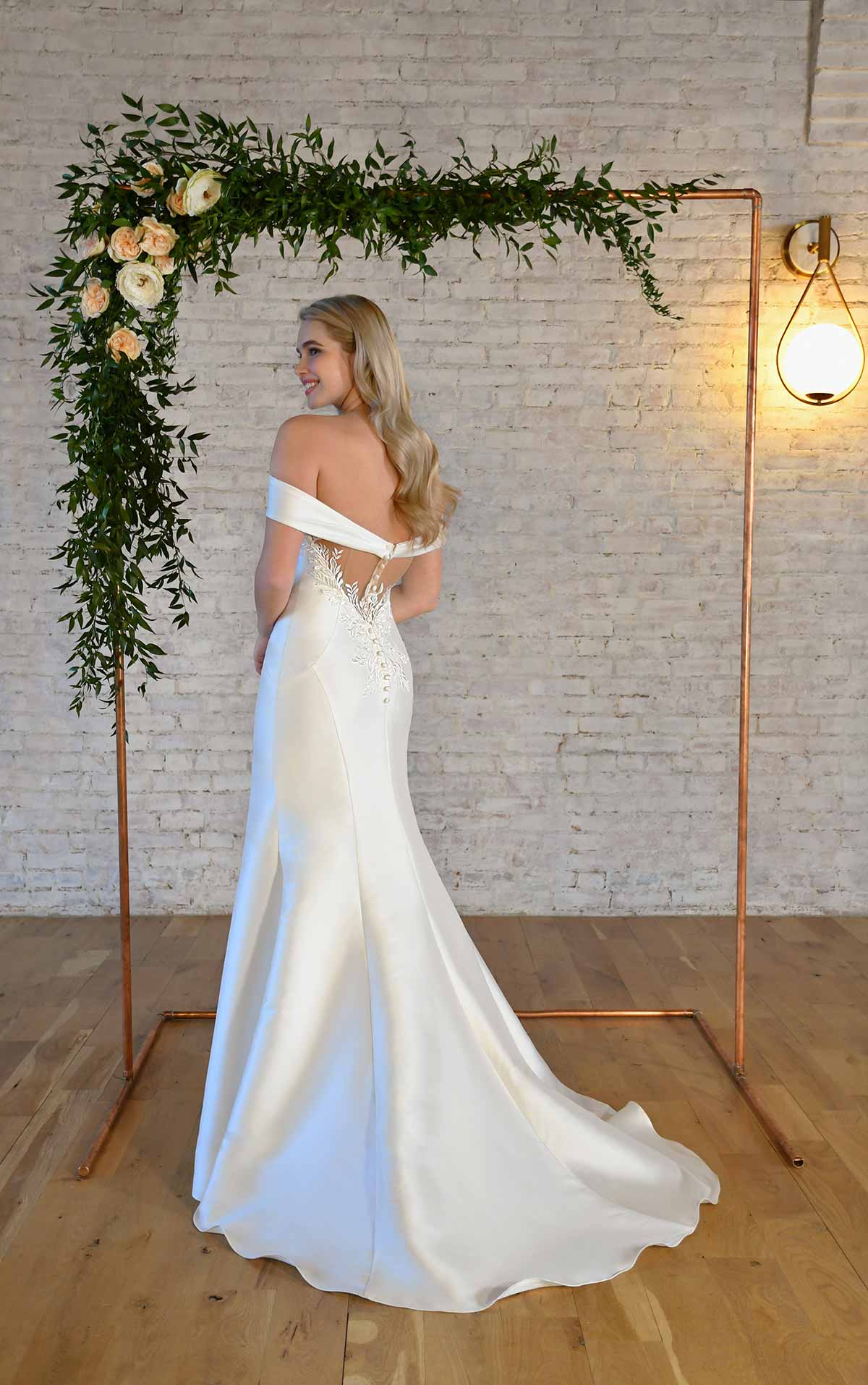 7363 Sweetheart Neckline Wedding Dress with Off-the-Shoulder Straps  by Stella York